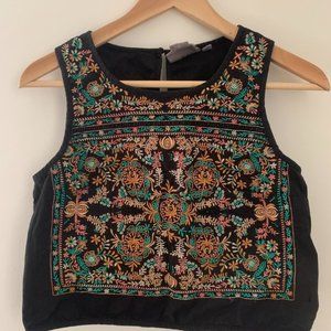 COPY - Anthropologie Embroidered Crop Tank